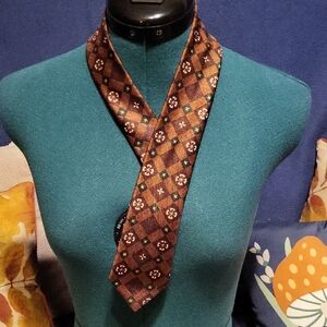 Brown Patterned Childs Tie
